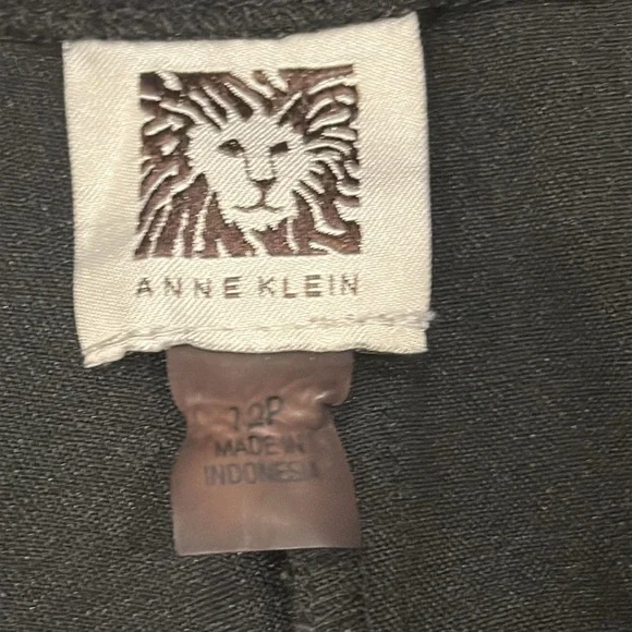 Anne Klein Trousers Dress Pants 12P Black w Gold Hardware - Picture 6 of 16